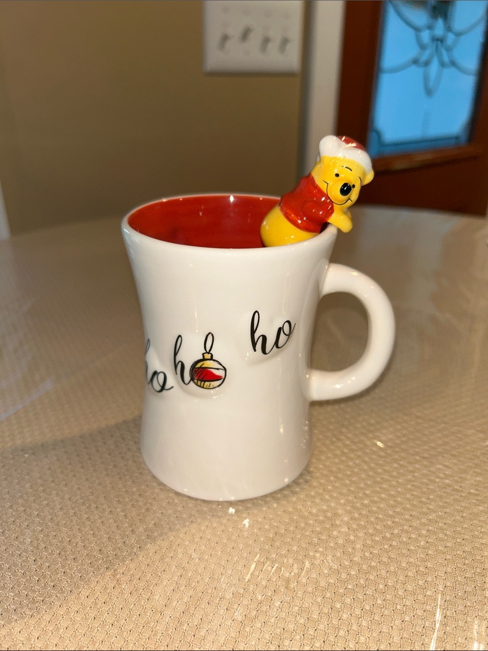 Winnie the Pooh Christmas Mug with Pooh on Top